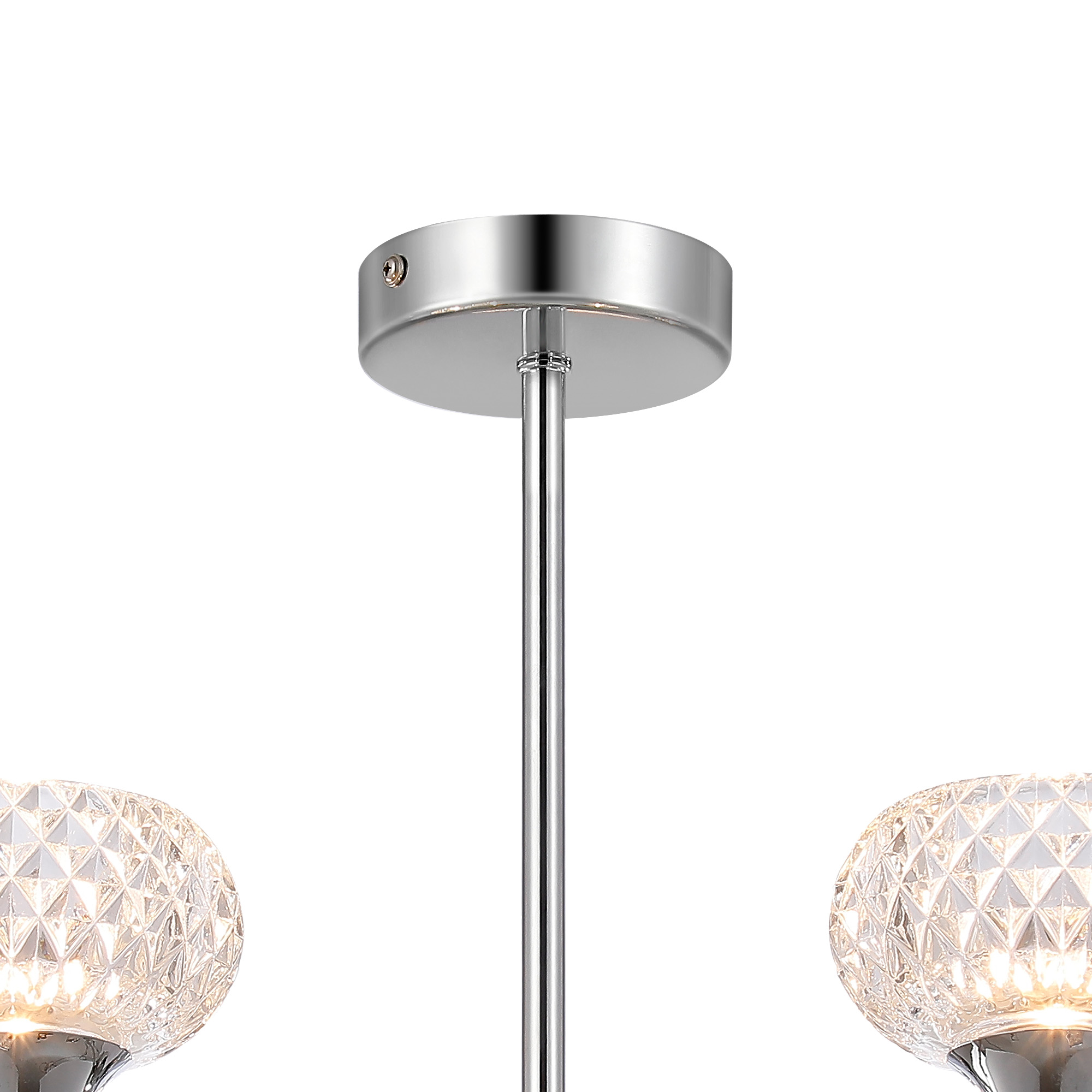 Aria Glass Fixed Pendant 5 Light IP44 Polished Chrome D0847CH  Deco Aria
